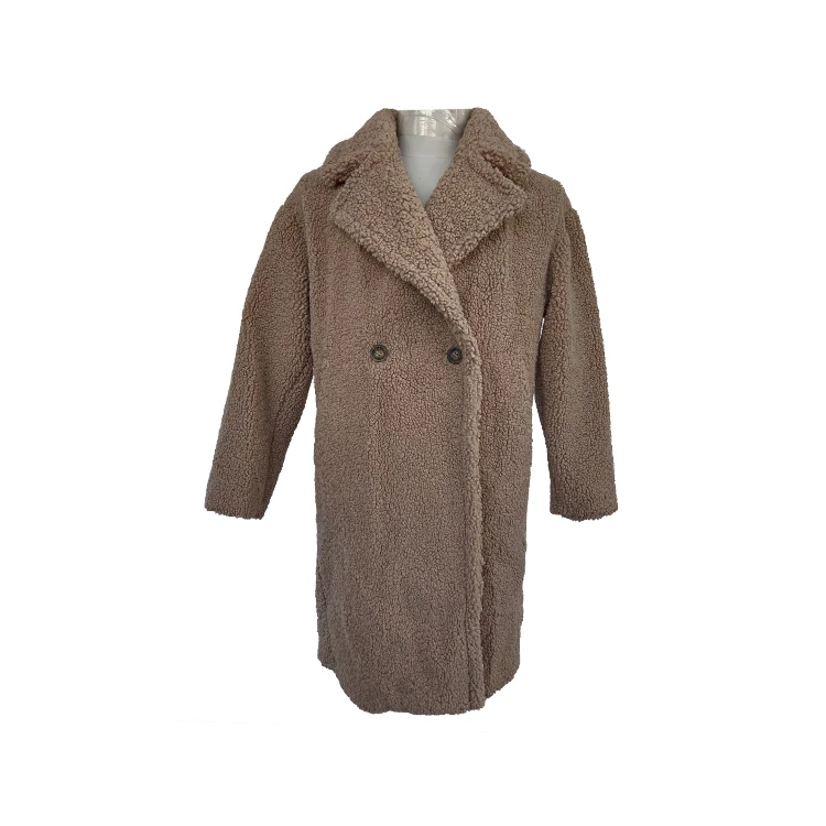 Manteau en peluche en fausse fourrure à deux